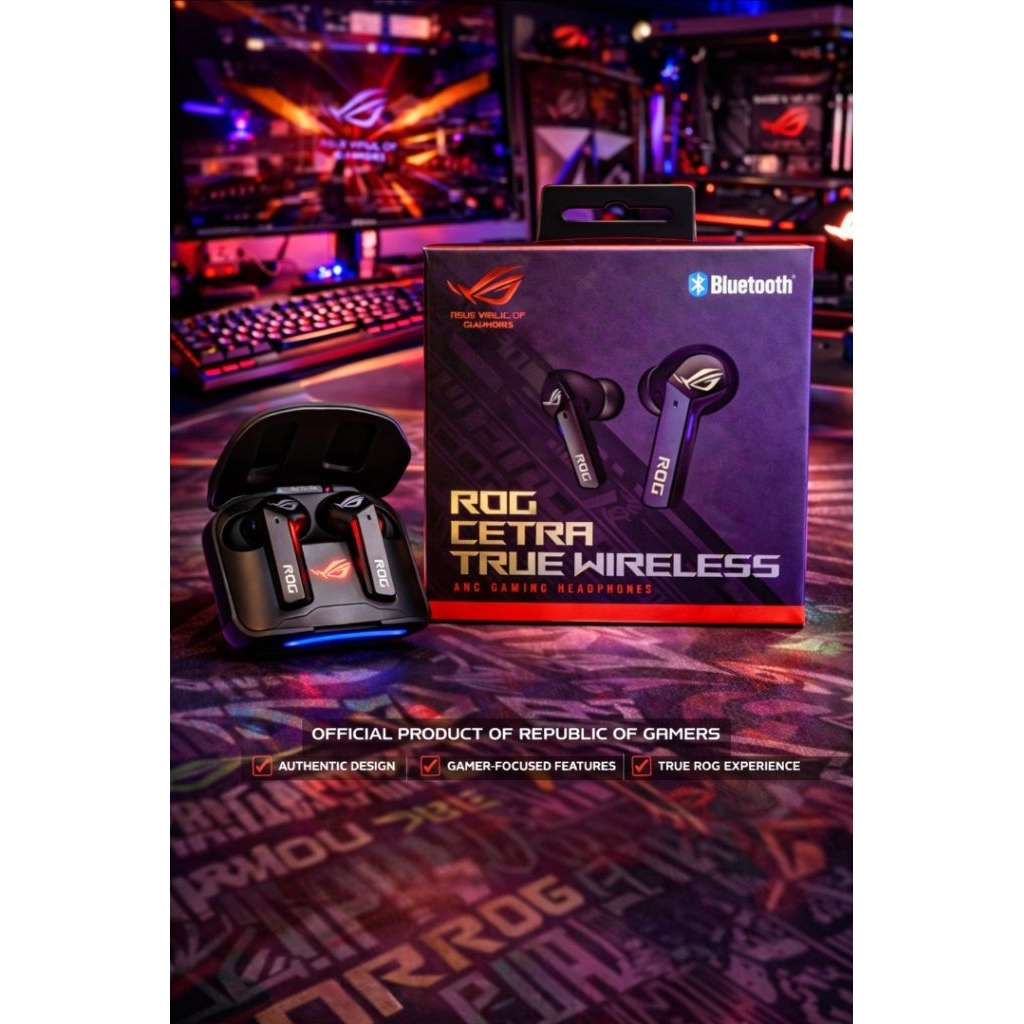 ROG Cetra True Wireless TWS Gaming Earbuds Asus Original Bluetooth ANC