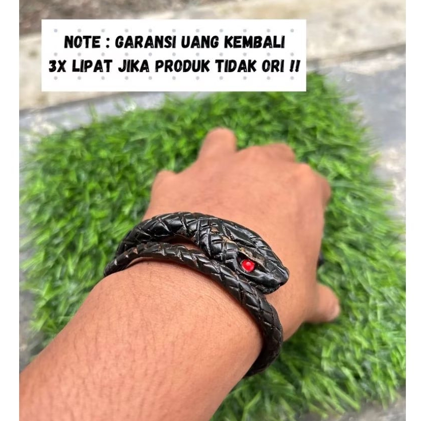 GELANG AKAR BAHAR HITAM UKIR ULAR