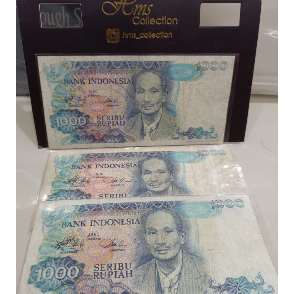 Uang Kuno 1000rupiah tahun 1980 koleksi
