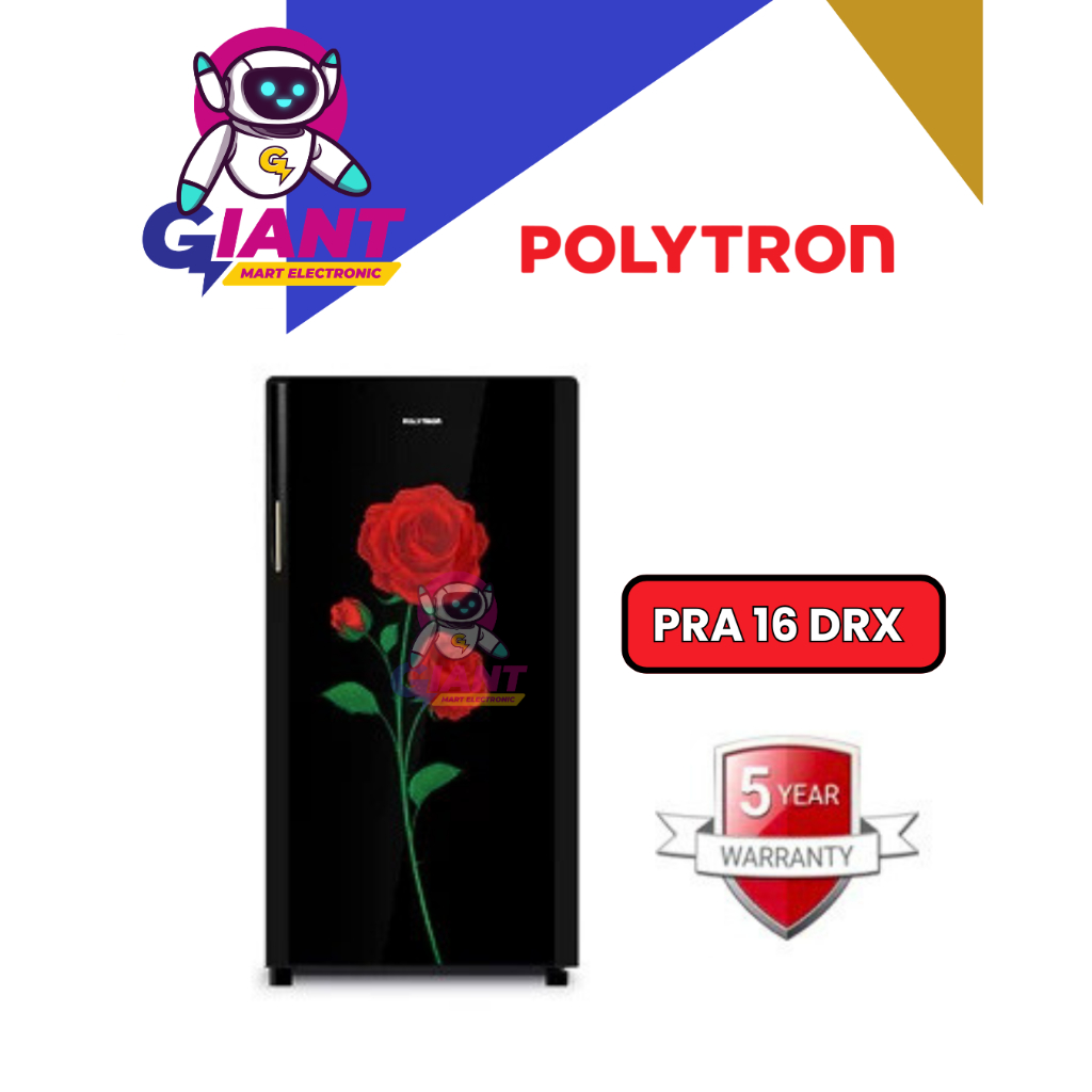 KULKAS POLYTRON 1 PINTU BELLEZA PRA 16 DRX / PRA16DRX /PRA-16DRX WITH HANDLE