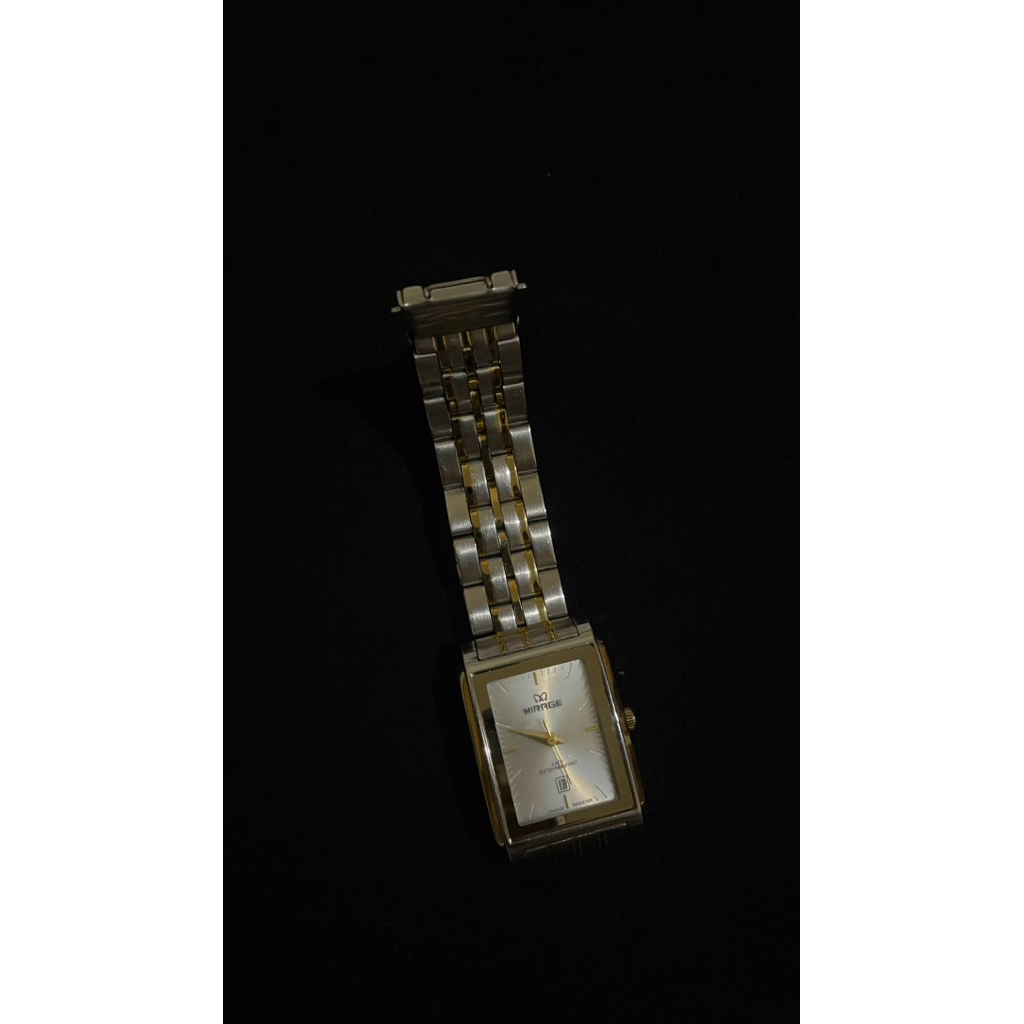 (preloved ) Jam Tangan Mirage Original 8576 BSP kombinasi silver dan gold