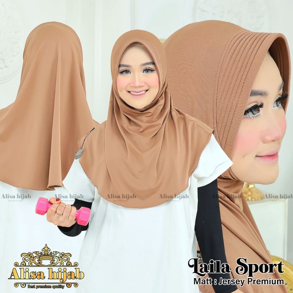 HIJAB ALISA LAILA SPORT//HIJAB INSTAN DEWASA//HIJAB INSTAN