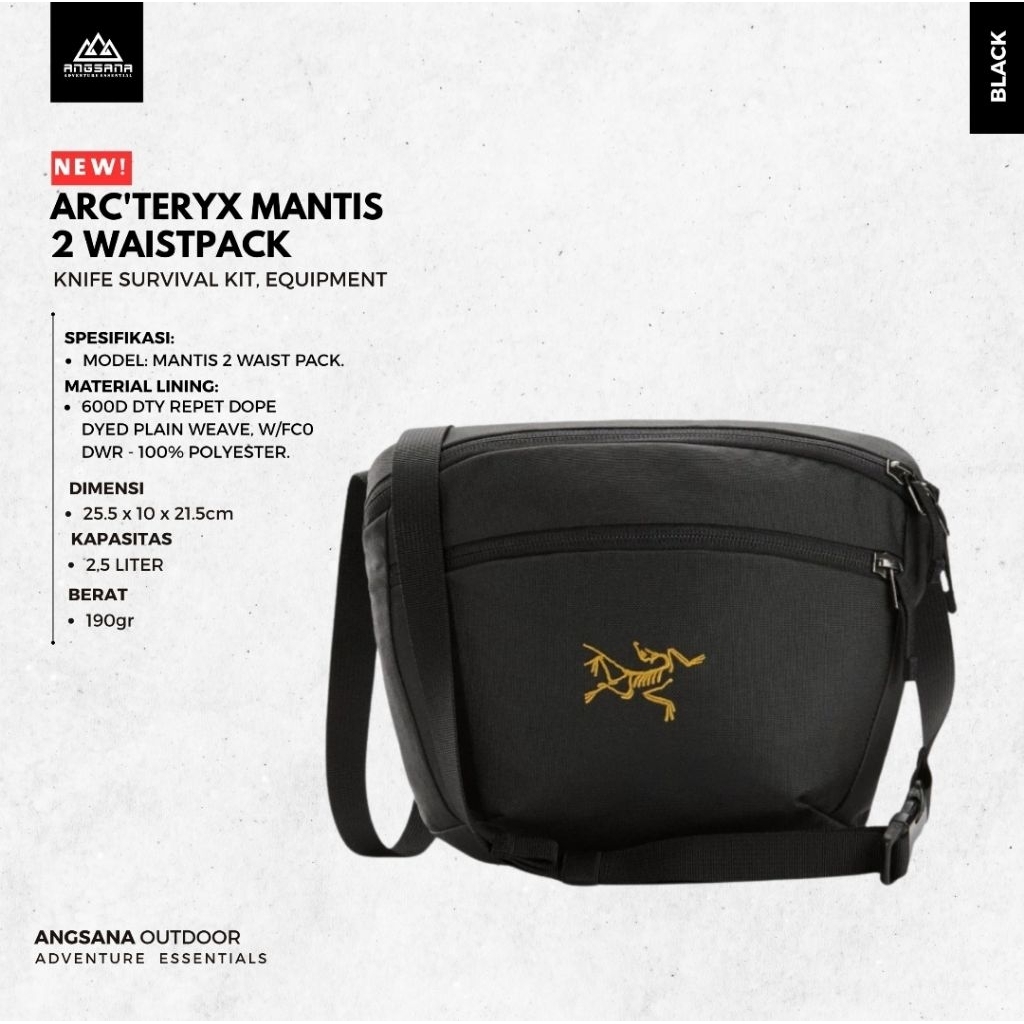 Waistpack Arcteryx Mantis 2 kap 2.5 L original