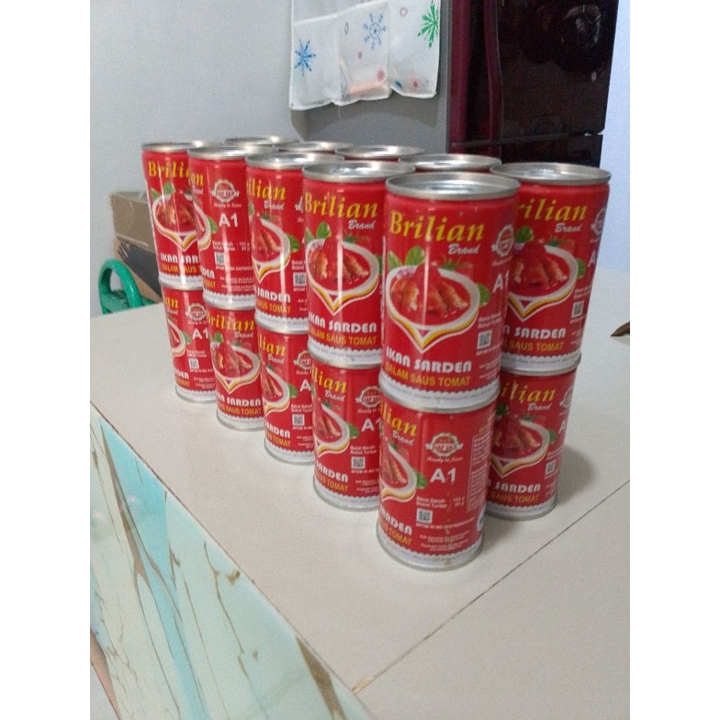 sarden brilian sauce tomat 155 gr paket 20 kaleng exp 2029