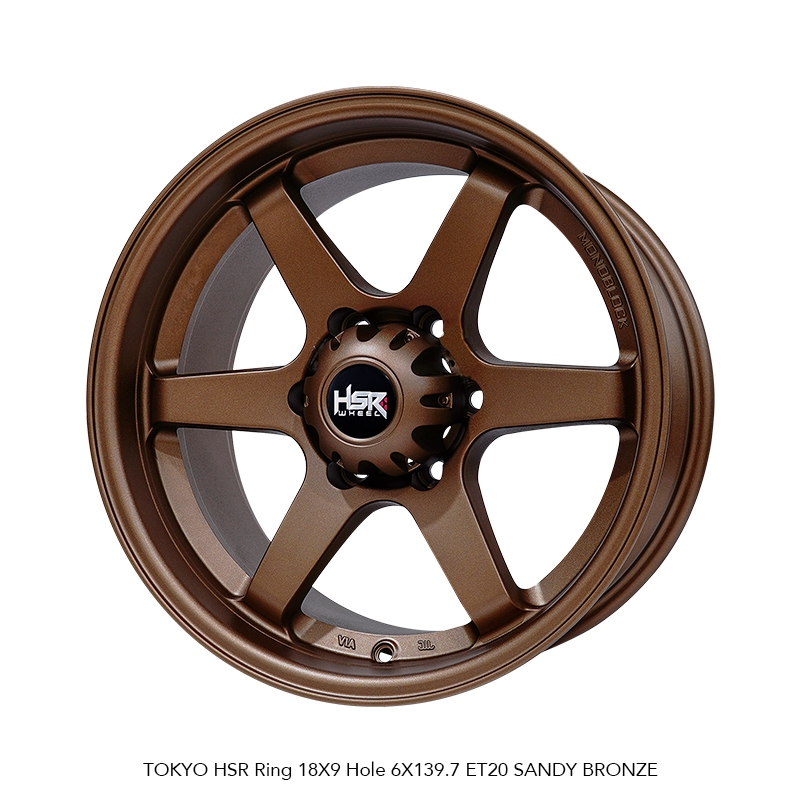 Pelek Mobil Pajero HSR TOKYO RING 18 LEBAR 9 PCD 6X139,7 SANDY BRONZE