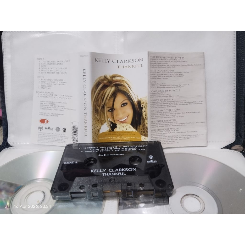 kaset pita kelly clarkson _ thankful (mulus)