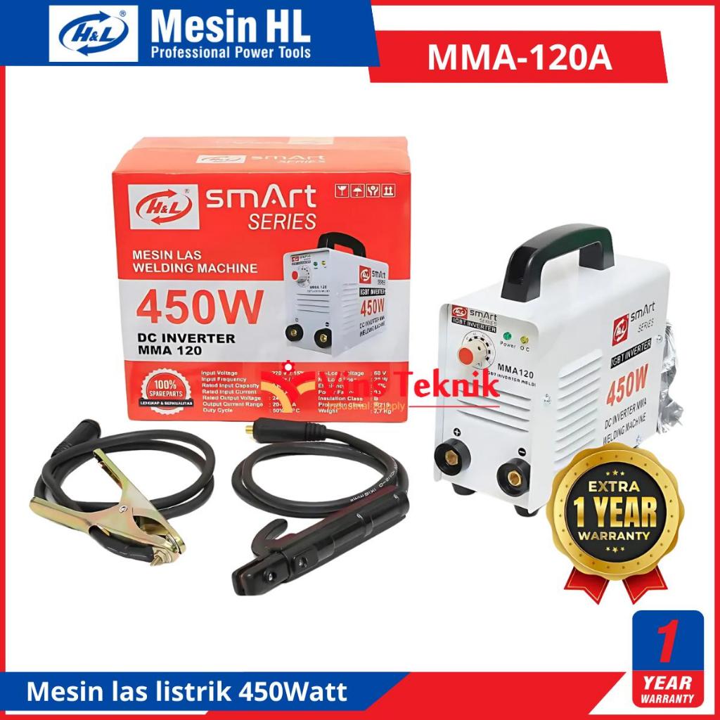 H&L MMA120 Mesin travo las listrik 450Watt Travo Las IGBT MMA 120