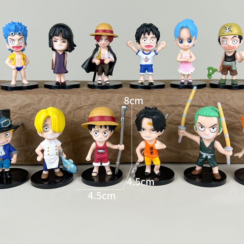 ACTION FIGURE ONE PIECE MINIATUR TOPPER KUE PAJANGAN MAINAN