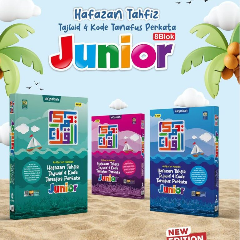 Bisa Custom Nama  Al quran Anak Hafazan Junior Perkata 8 Blok A5 Terjemah Perkata Tajwid Warna Al Qo