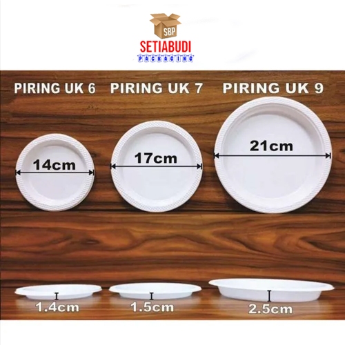 Piring Plastik Good Qualtiy Tebal / Piring Plastik Putih Sekali Pakai / Lepek Piring / Piring Kemah