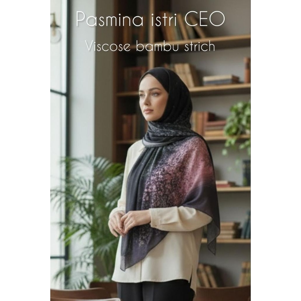 [Grosir/5Pcs]Annisa Hijab-Pashmina Istri Ceo Viscose Rayon Motif