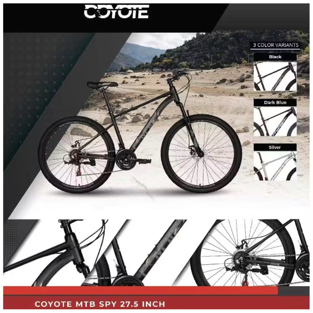 Sepeda Gunung 27,5 Inch MTB Coyote SPY (Frame Alloy)