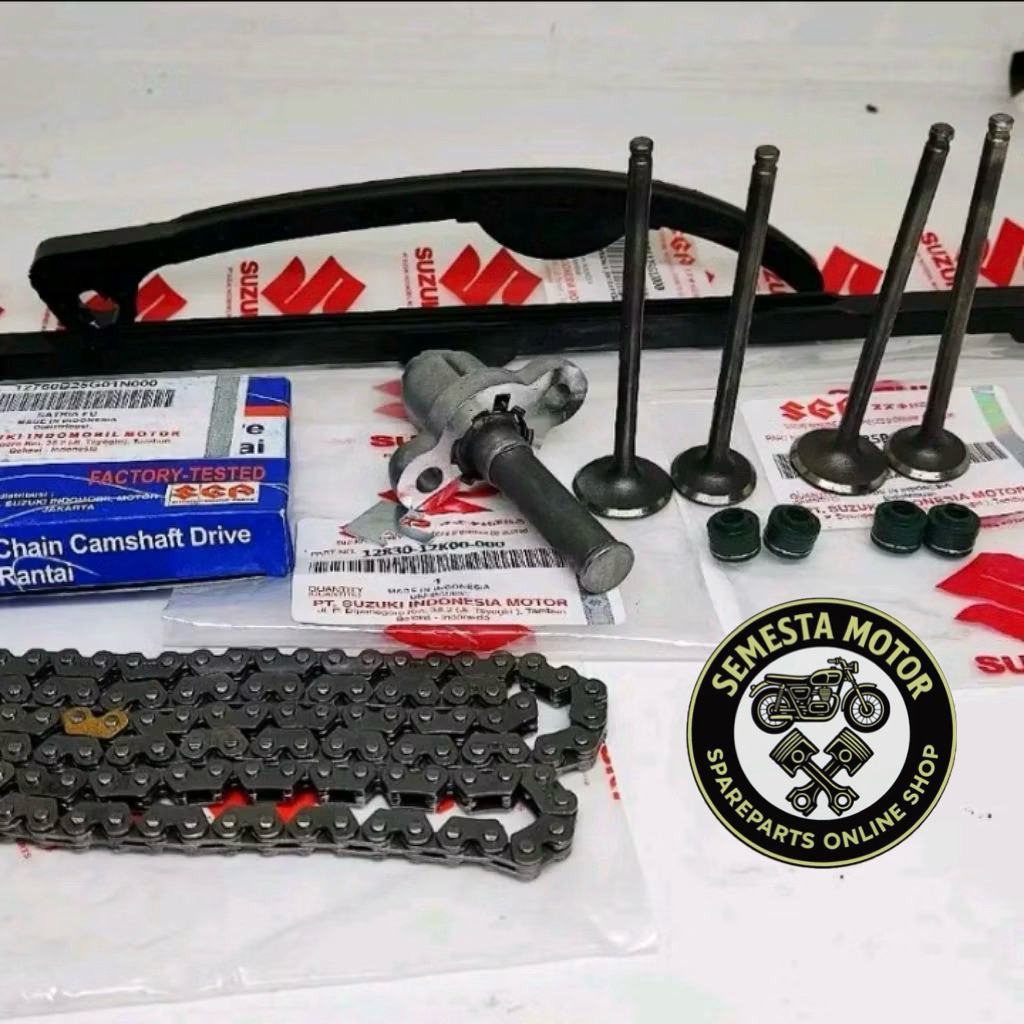 KARET TENSIONER LIDAH TENSIONER + KLEP SET PAYUNG KLEP + RANTAI KETENG + TONJOKAN KETENG STELAN TENS