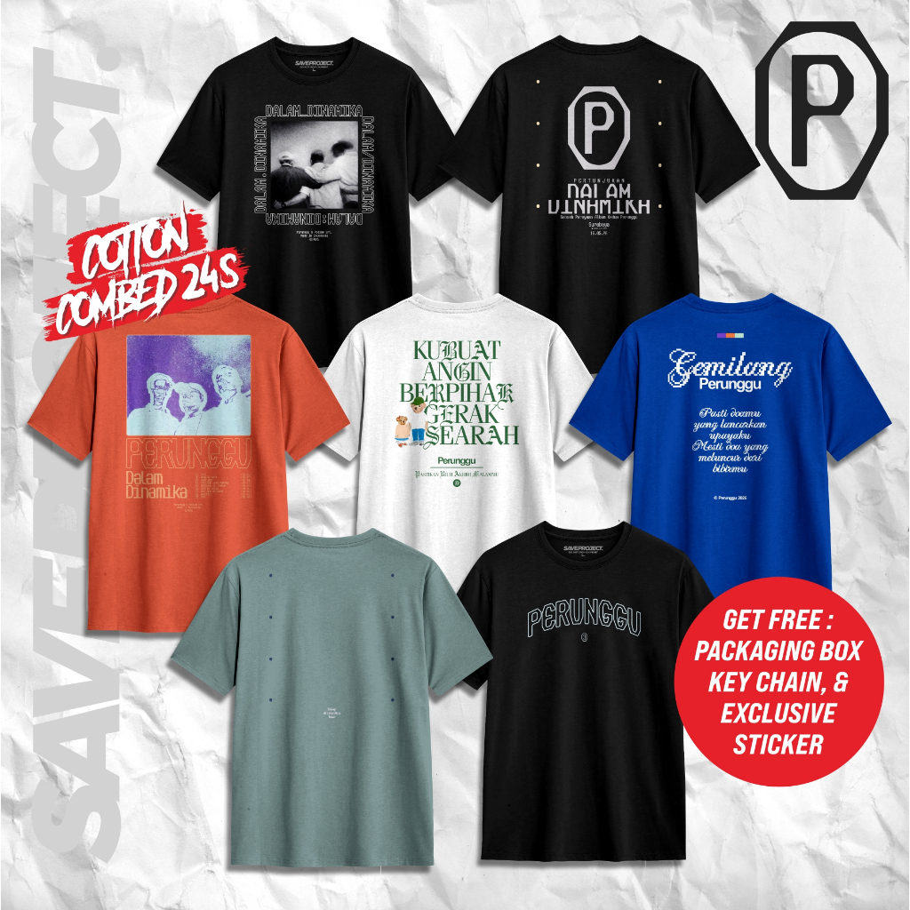 SAVE. Project | Kaos Band Perunggu "Series 5" | T-Shirt Band Perunggu | Perunggu Merch | Merchandise