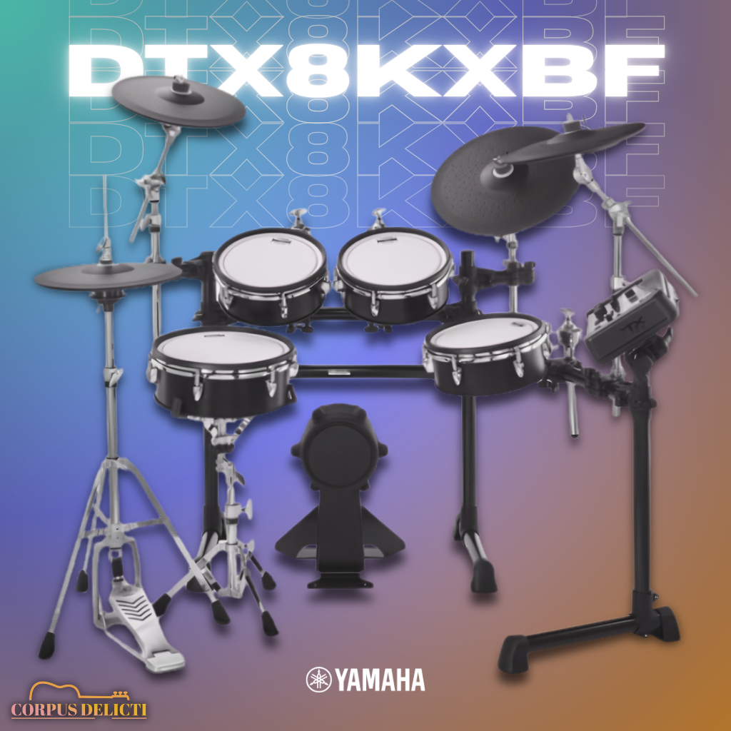 YAMAHA DTX8KXBF Electronic Drum Kit Digital Drum Set (3 Box Set) (Black Forest Finish) (ORIGINAL)