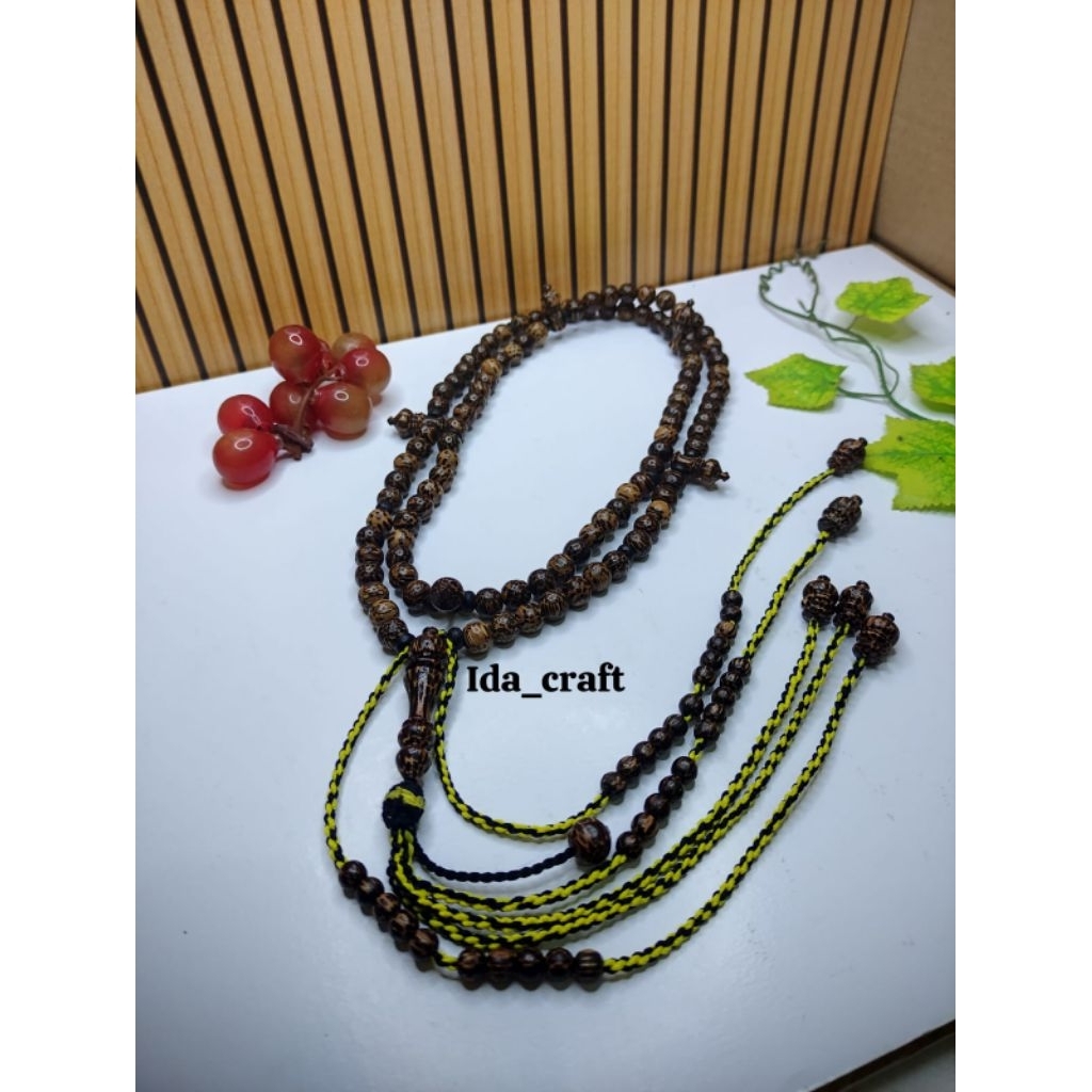 tasbih TIJANI kayu liwung hitam original 8mm desain unik