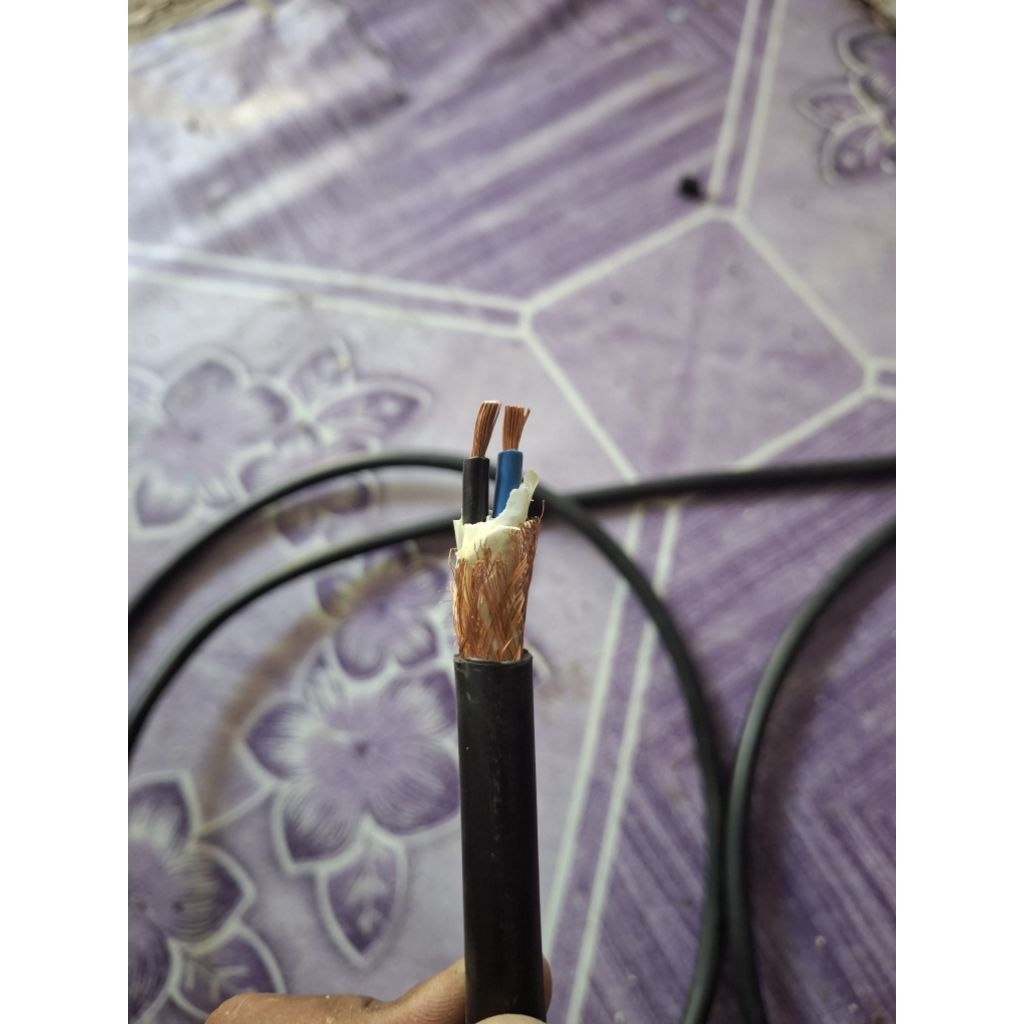 kabel outdoor 2x2.5mm serabut asli tembaga