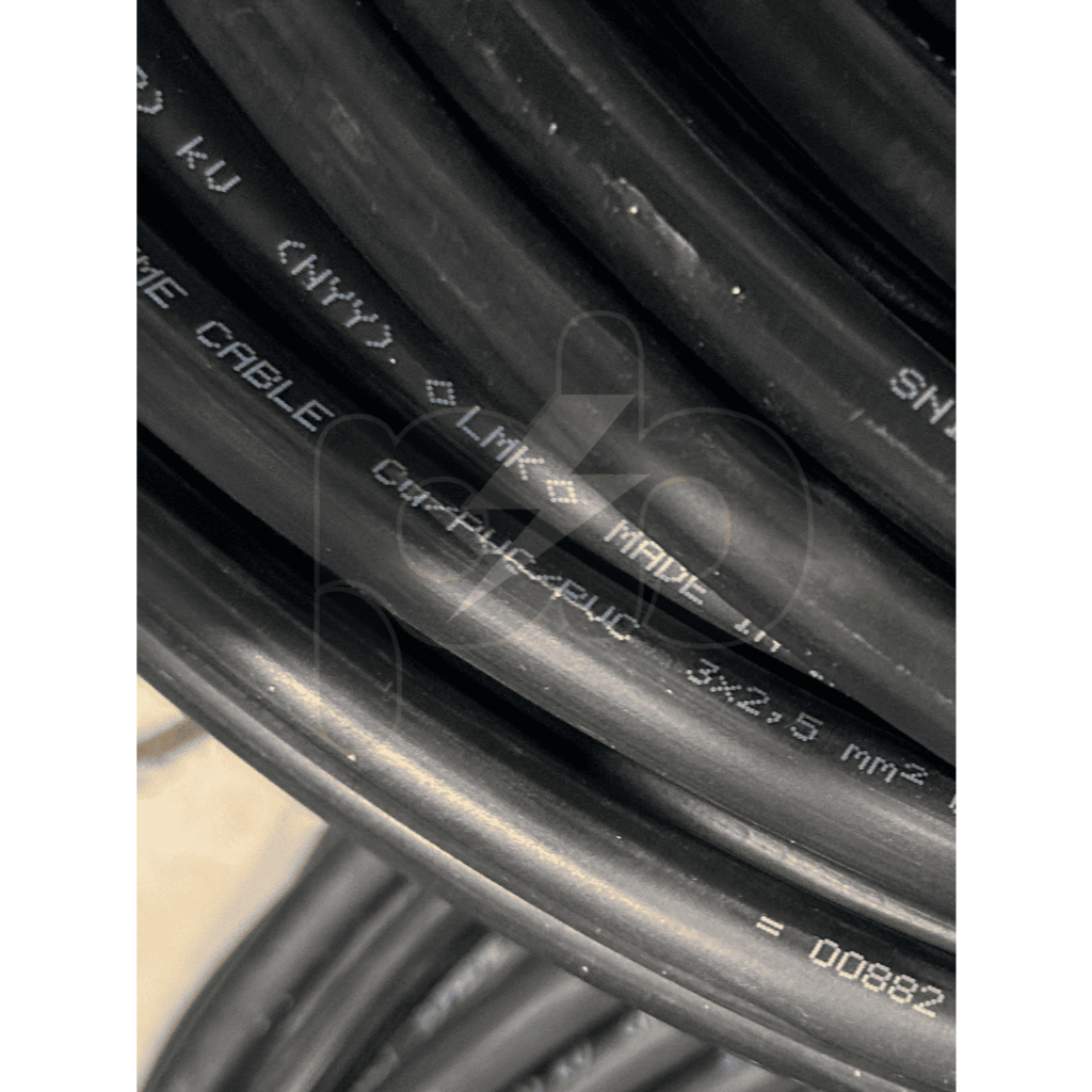 Kabel NYY 3x2.5mm Supreme / Kabel Tanah 3x2.5 mm / Eceran Per Meter