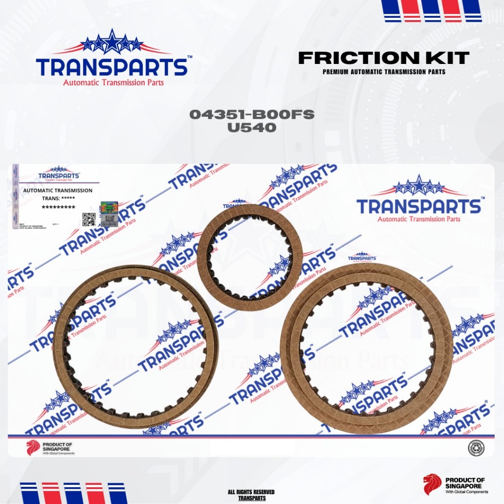 Transparts Kampas Kopling Friction Clutch Kit Set Matic Matik Transmisi Transmission U540 U540E Toyo