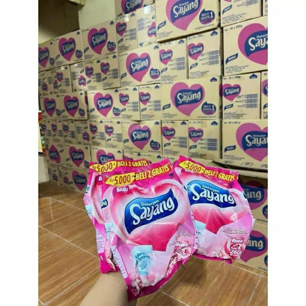 1 Dus isi 36pcs SAYANG Detergent Bubuk 215 Gr - Hemat, Praktis, Ramah Lingkungan