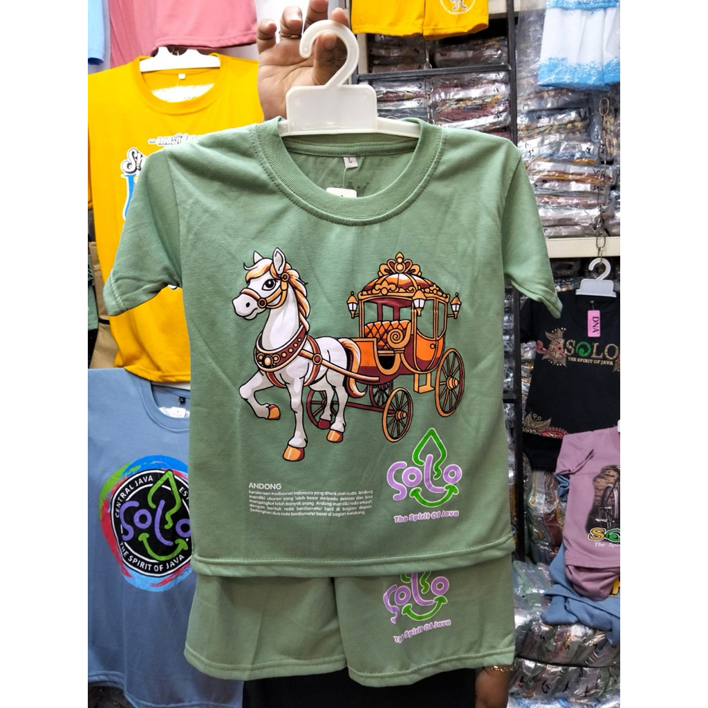 Setelan kaos solo / oleh oleh khas solo | baju solo anak