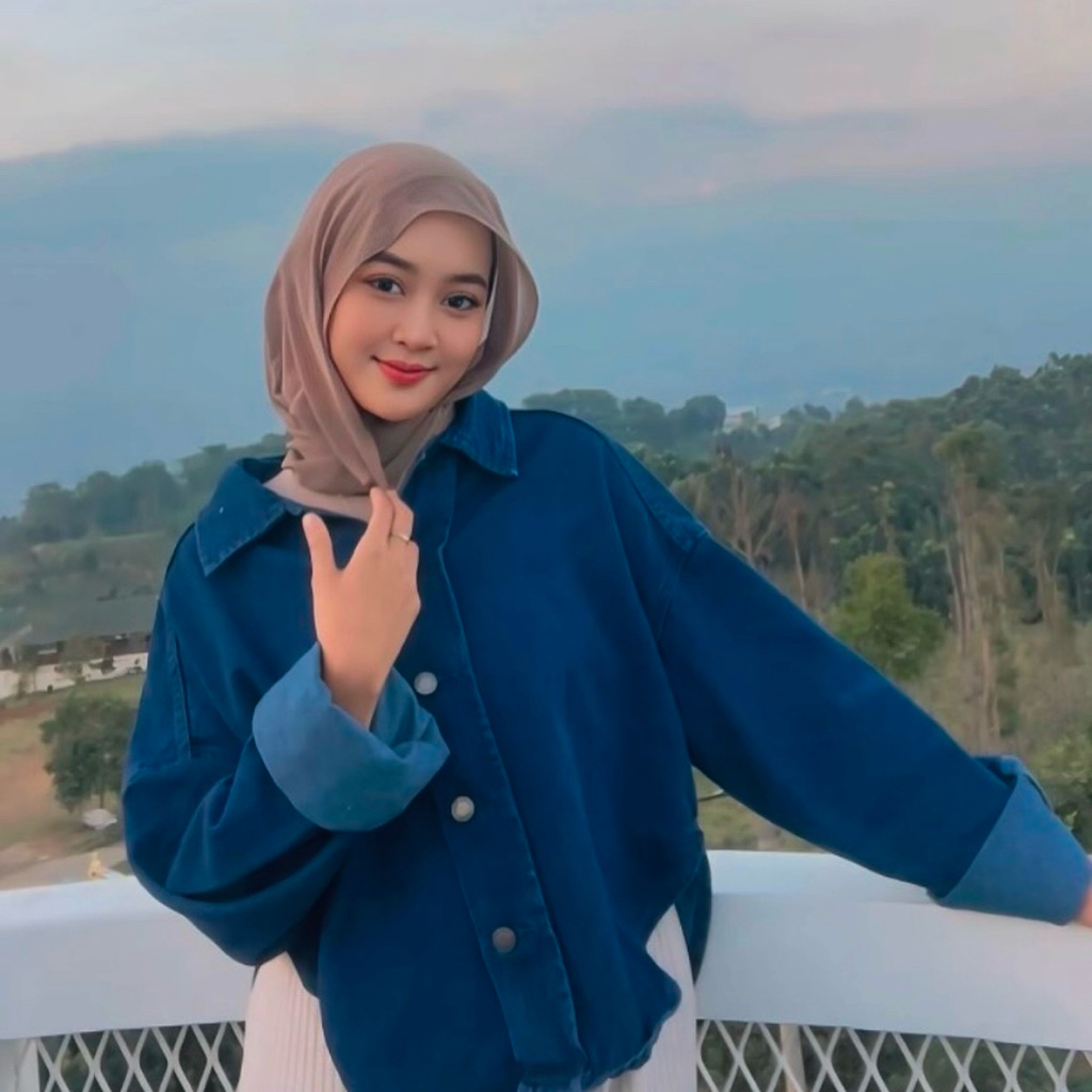 ‼️READY‼️LOORA TOP CROP JEANS OVERSIZED WANITA / PRIA - KEMEJA JEANS - ATASAN JEANS CROP - OVERSIZED