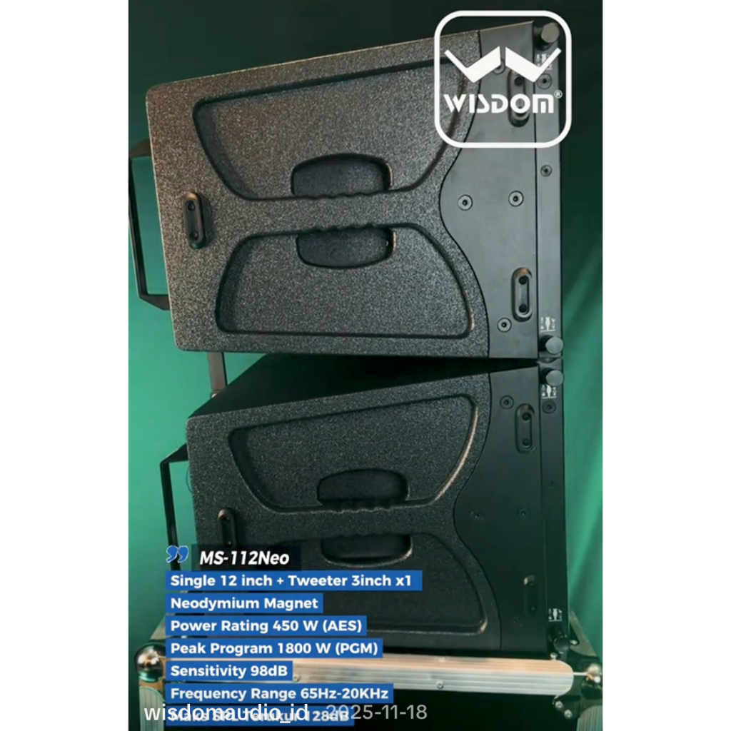 (JUAL 1 HARDCASE = 2 BUAH) Speaker Wisdom MS112 NEO / MS 112 NEO Line Array MS-112-NEO Speaker Pasif Wisdom MS112-Neo