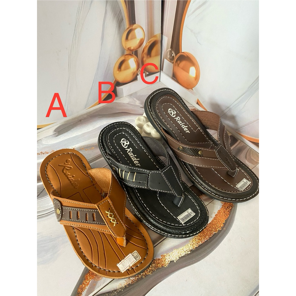 Sandal kulit anak laki laki trendy Sandal jepit kulit raider kekinian Sandal jepit anak laki laki
