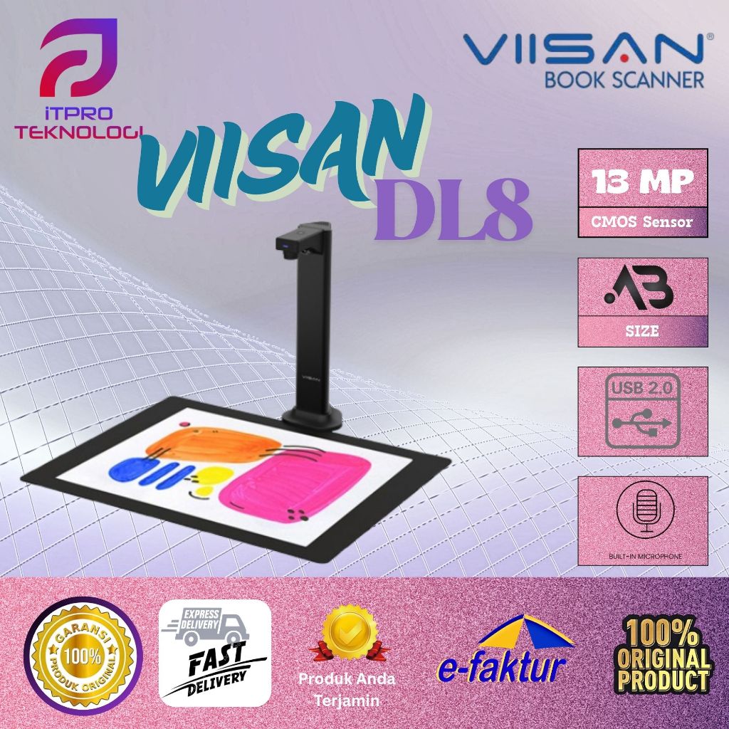 Scanner VIISAN DL8 Document Camera A3 13 Megapixel