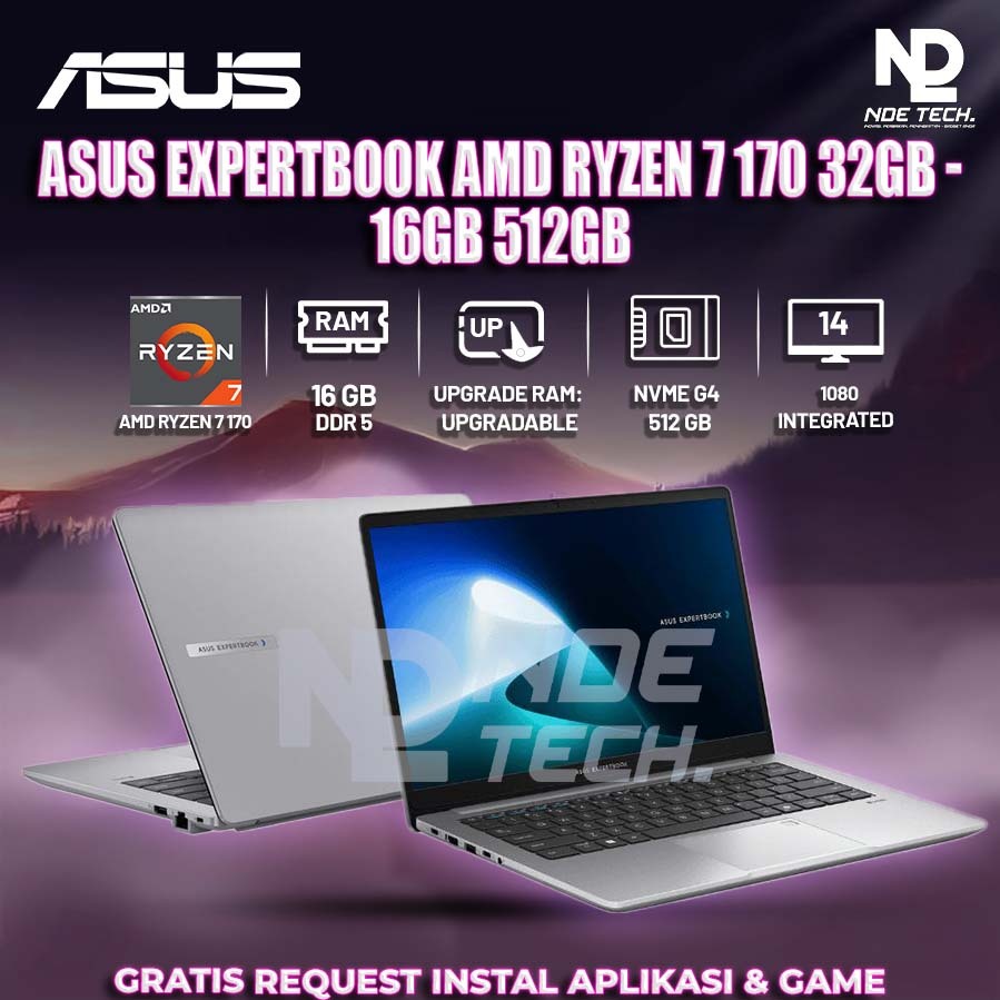 ASUS EXPERTBOOK AMD RYZEN 7 170 32GB