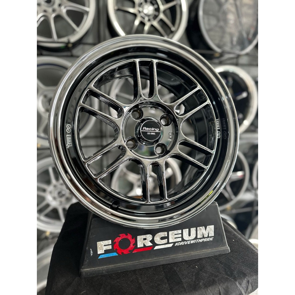 velg mobil enkei rpf r15 black chrome lebar 7 et41 kondisi baru