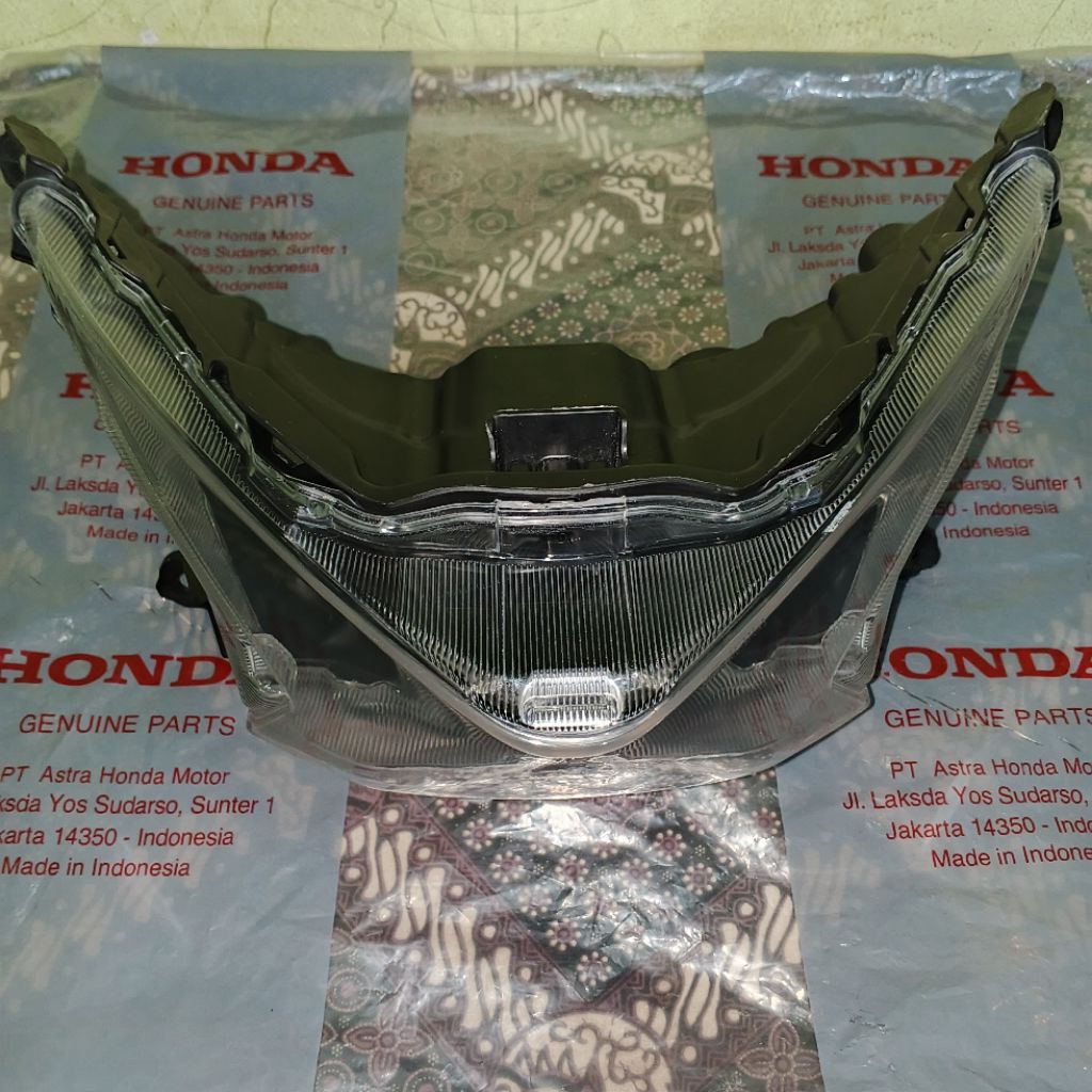 KACA MIKA LAMPU DEPAN +BATOK REFLEKTOR KOSONGAN Beat LED 2024-2025 Beat deluxe gen 2 Original