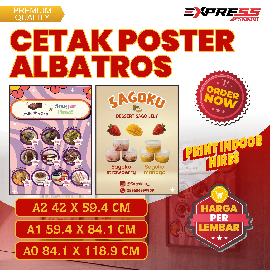 Poster Dinding | Poster Albatros | Poster Custom | Cetak Poster | Cetak Poster Custom | Poster A2 | 
