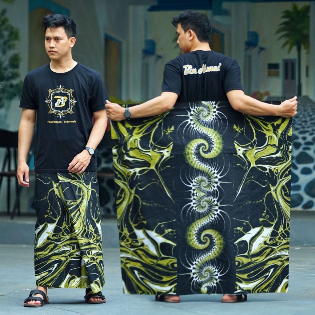 Sarung Pria Dewasa Motif Abstrak Bahan Katun
