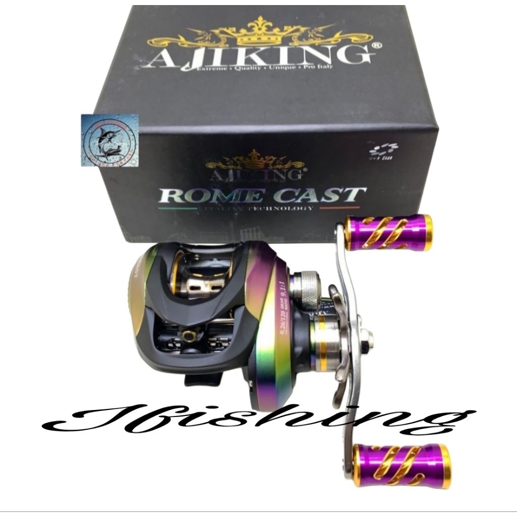 Reel BC Ajiking Rome cast Ratio 9.1:1 Handle kiri