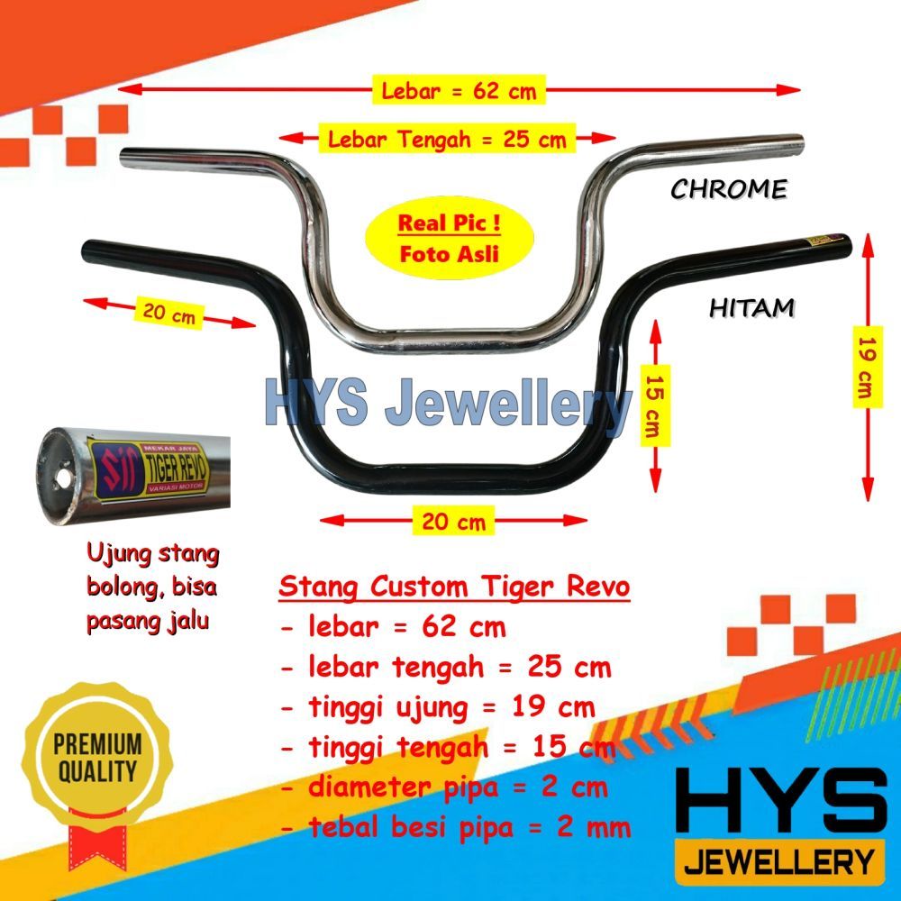 [COD] Stang Stir Variasi Motor TIGER REVO Setang Setir Custom Road Race Universal CB 150R Ninja Beat