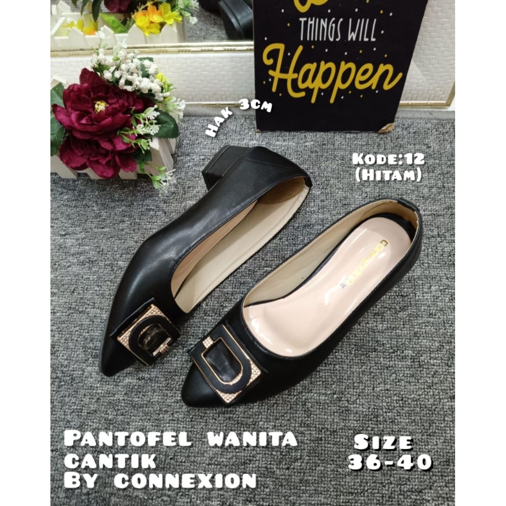 Pantofel Wanita 3cm *12