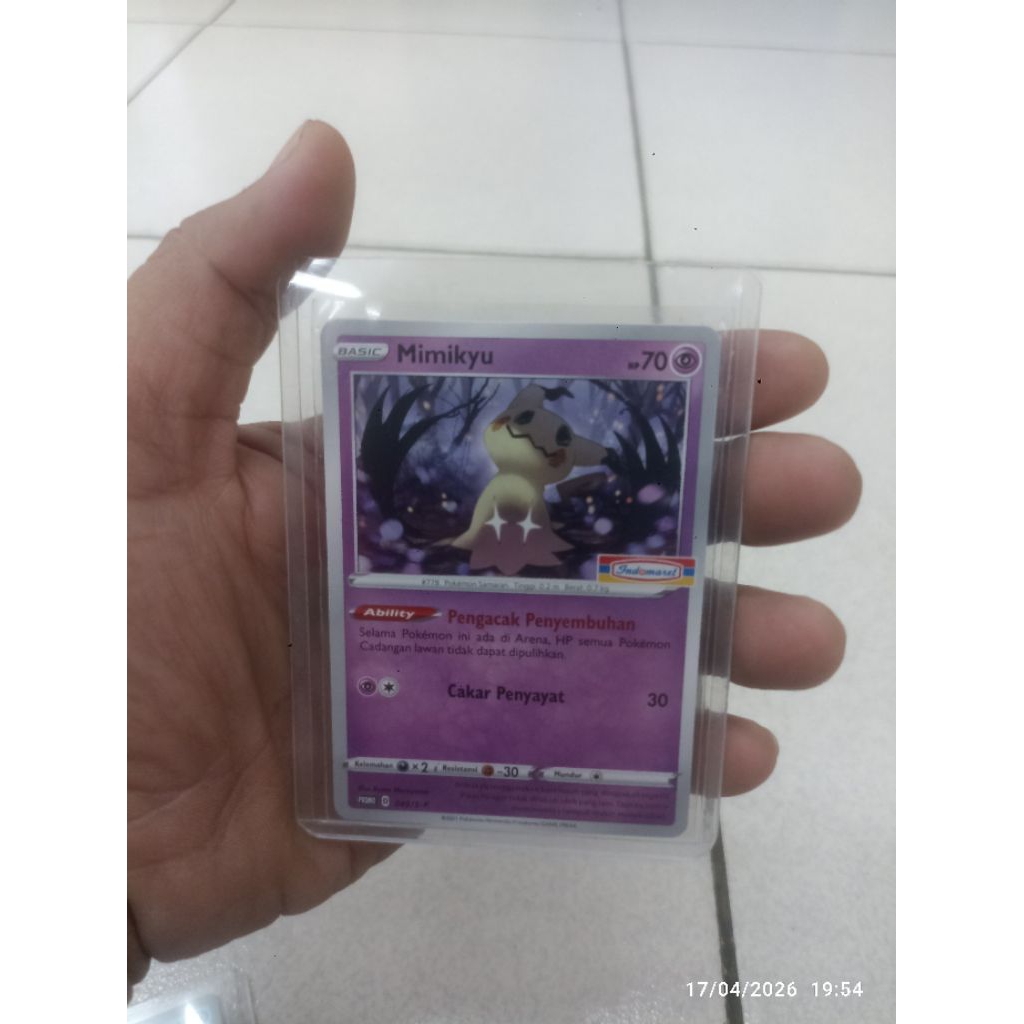 KARTU POKEMON MIMIKYU EX PROMO INDOMARET ORIGINAL