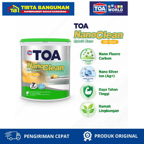 TOA NANOCLEAN SILK TOUCH 2,5 Lt Cat Tembok Interior Premium Semi Gloss