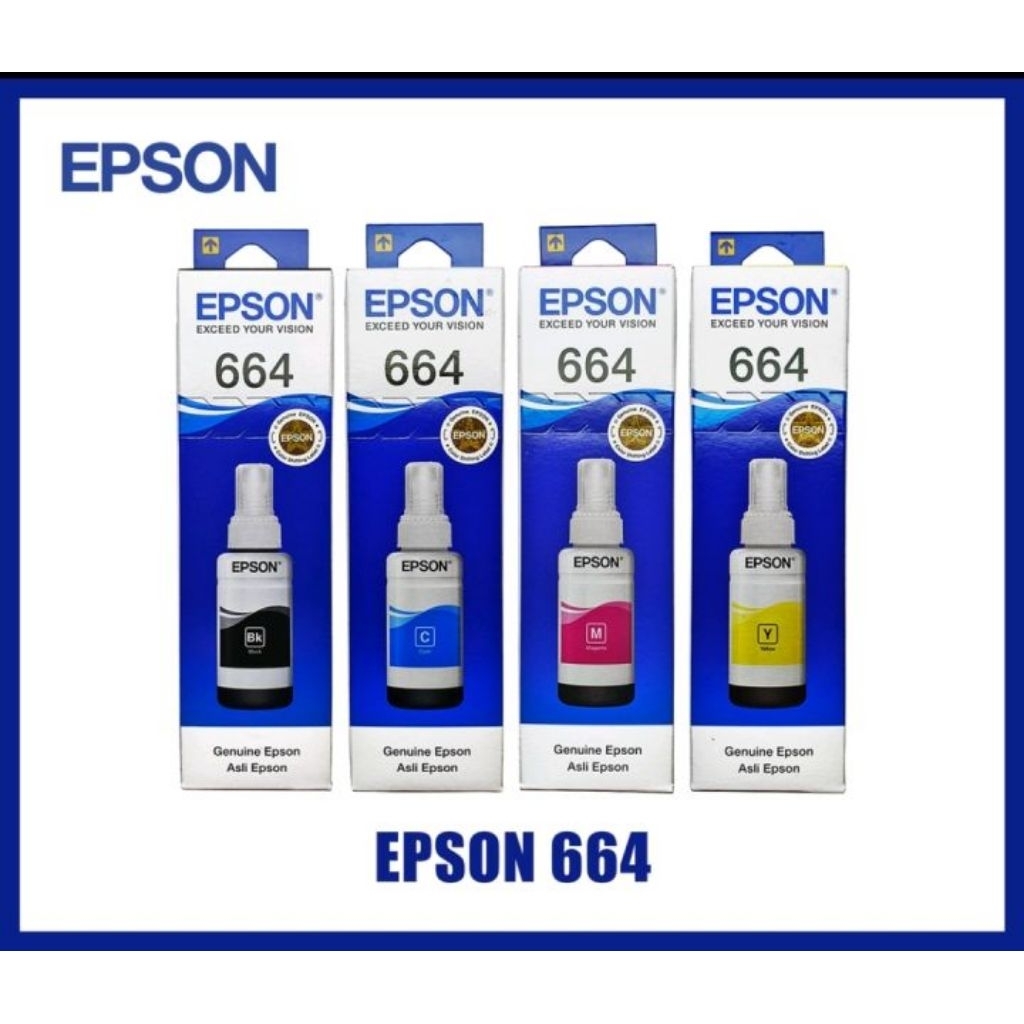 1 set Tinta Epson 664 T664 Printer L360 L220 L350 L120 L121 