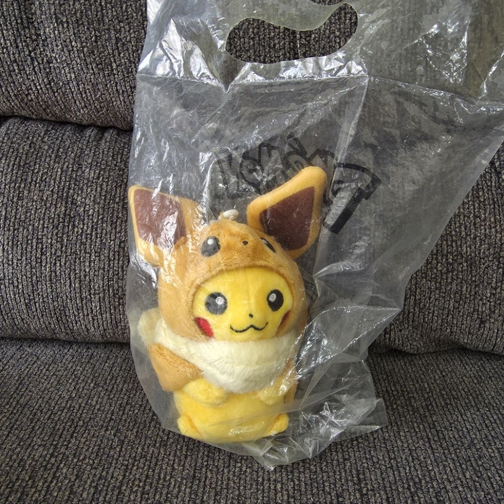 Pikachu Eevee Costume Keychain Plush Original POKEMON ASIA Jewel Changi Airport