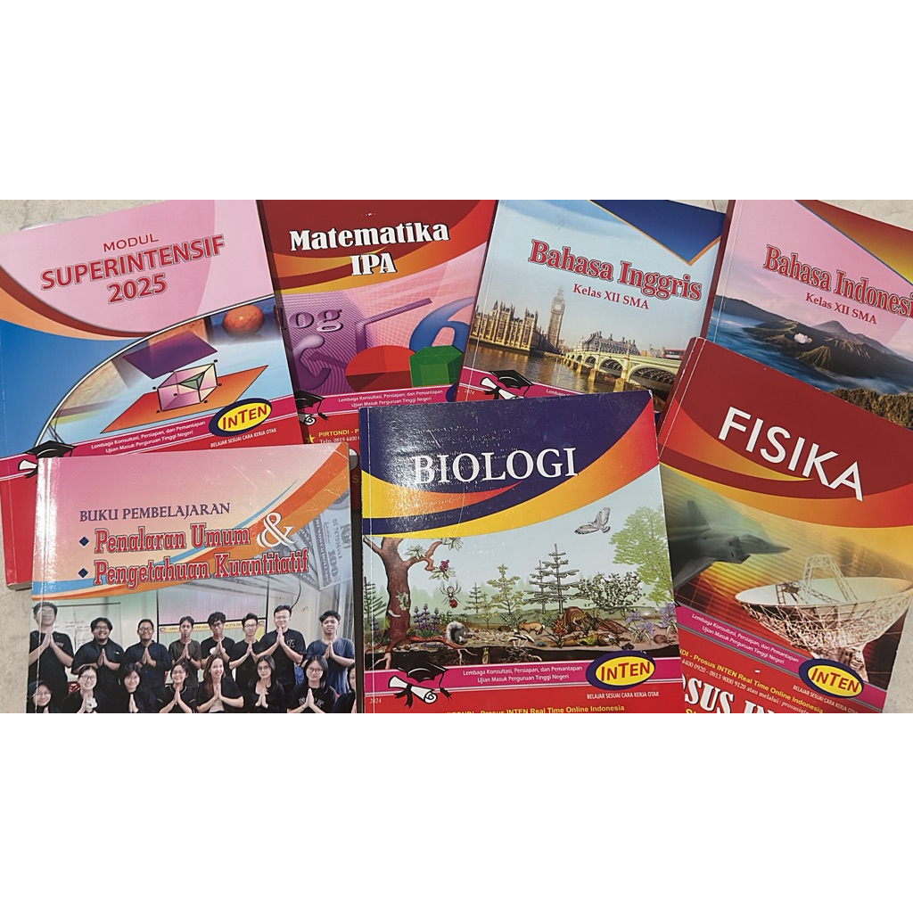 BUKU INTEN TAHUN 2025 SUPIN PUPK UTBK MATEMATIKA IPA FISIKA BIOLOGI BAHASA INGGRIS INDONESIA PRELOVE