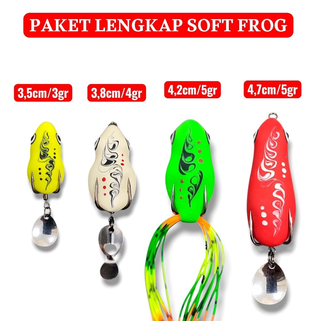 4pcs paket lengkap umpan casting gabus. umpan casting gabus. lure casting gabus