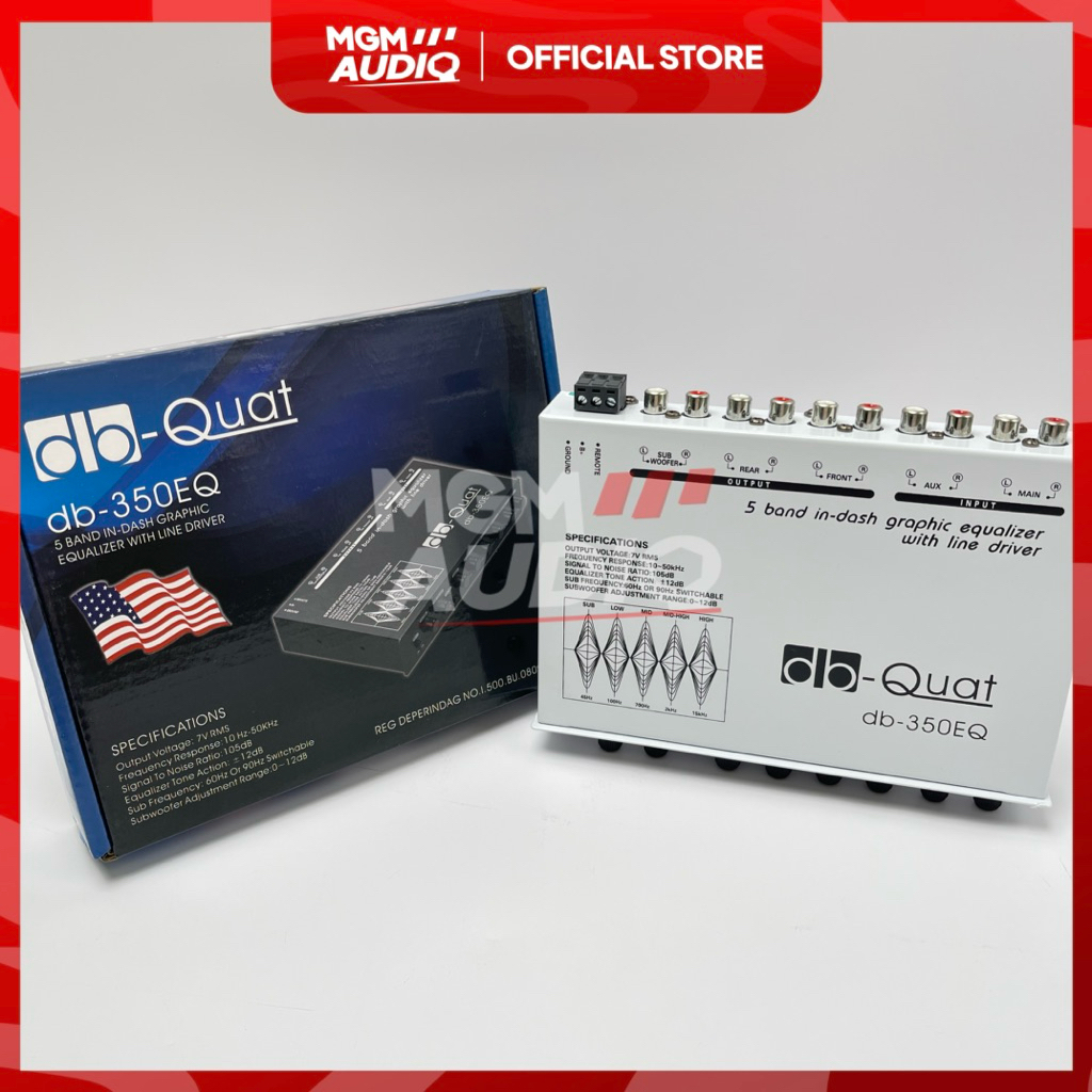 Pream Parametrik DB QUAT DB 350EQ - Equalizer Profesional untuk Sistem Audio Mobil