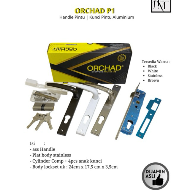 ORCHAD P1 Kunci Pintu Aluminium Handle Pintu Aluminium