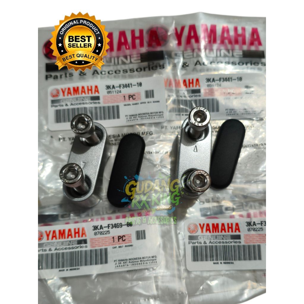 (1Set) Raiser Kleman Stang Plus Baut + Tutup Raiser Motor Yamaha Rx-king / Vixion / Scorpio  Rxk Rxs