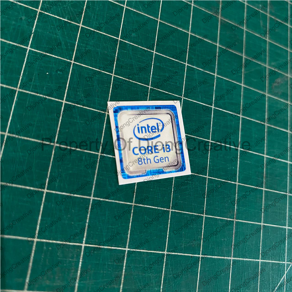 Stiker Intel Core i3 Gen 8