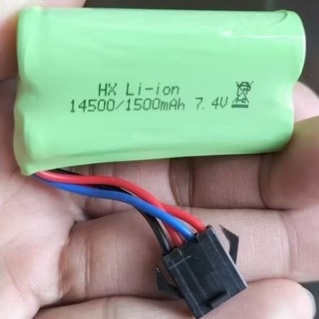 Soul_Fantasy Baterai Cadangan Tembakan Water Gell Blaster 3,7V 2Pin 14500 7,4V 4Pin 14500 Kapasitas
