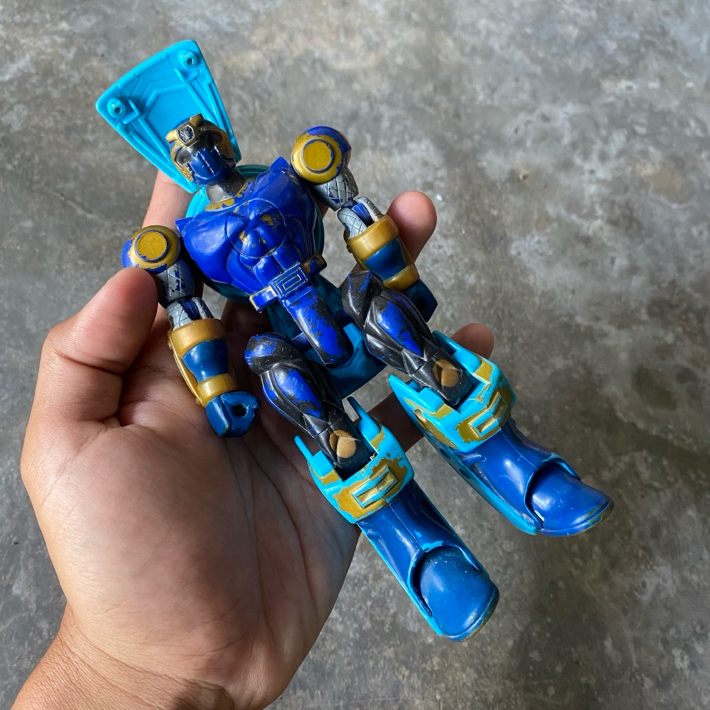 action figure Power rangers ninja storm navy thunder triple zord bandai original