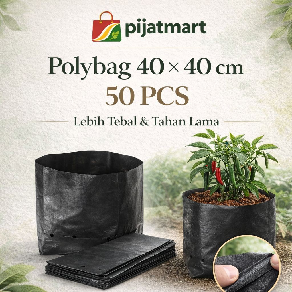 Plastik Polybag 40x40 cm Isi 50 Lembar | Media Tanam Sayur Buah Tebal Tidak Mudah Sobek